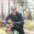 a man riding a bicycle